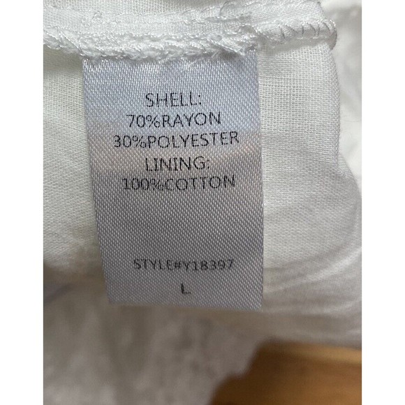 DO+BE Spaghetti Strap Layer White Dress Large Ruffles Lace Flowy Short Party New - Picture 14 of 15